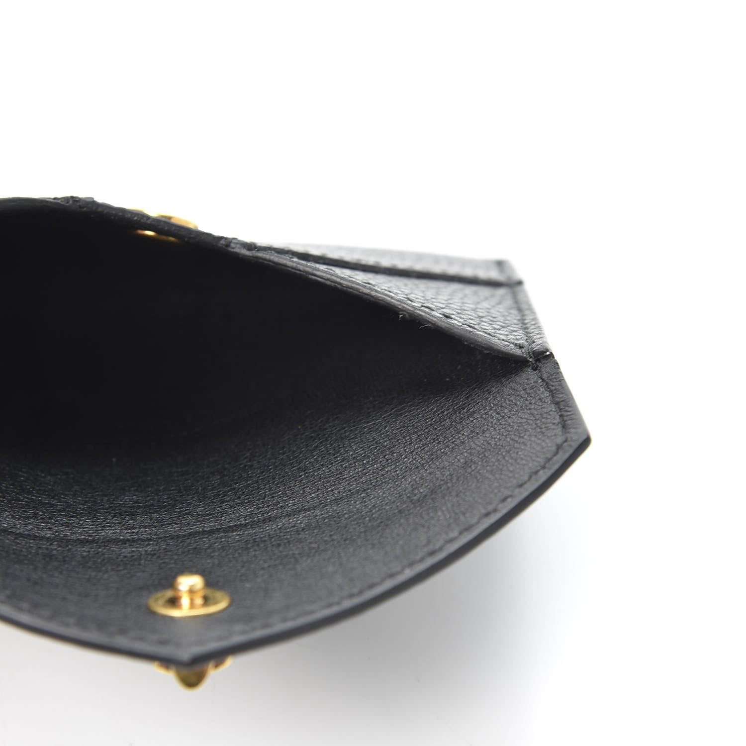 Alexander McQueen Calfskin Skull Envelope Card Holder Black 4 of 7