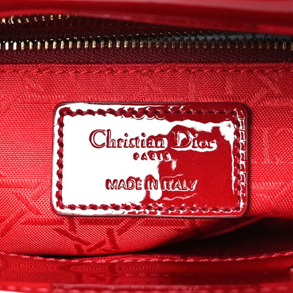 Christian Dior Patent Cannage Mini Lady Dior Red 5 of 9