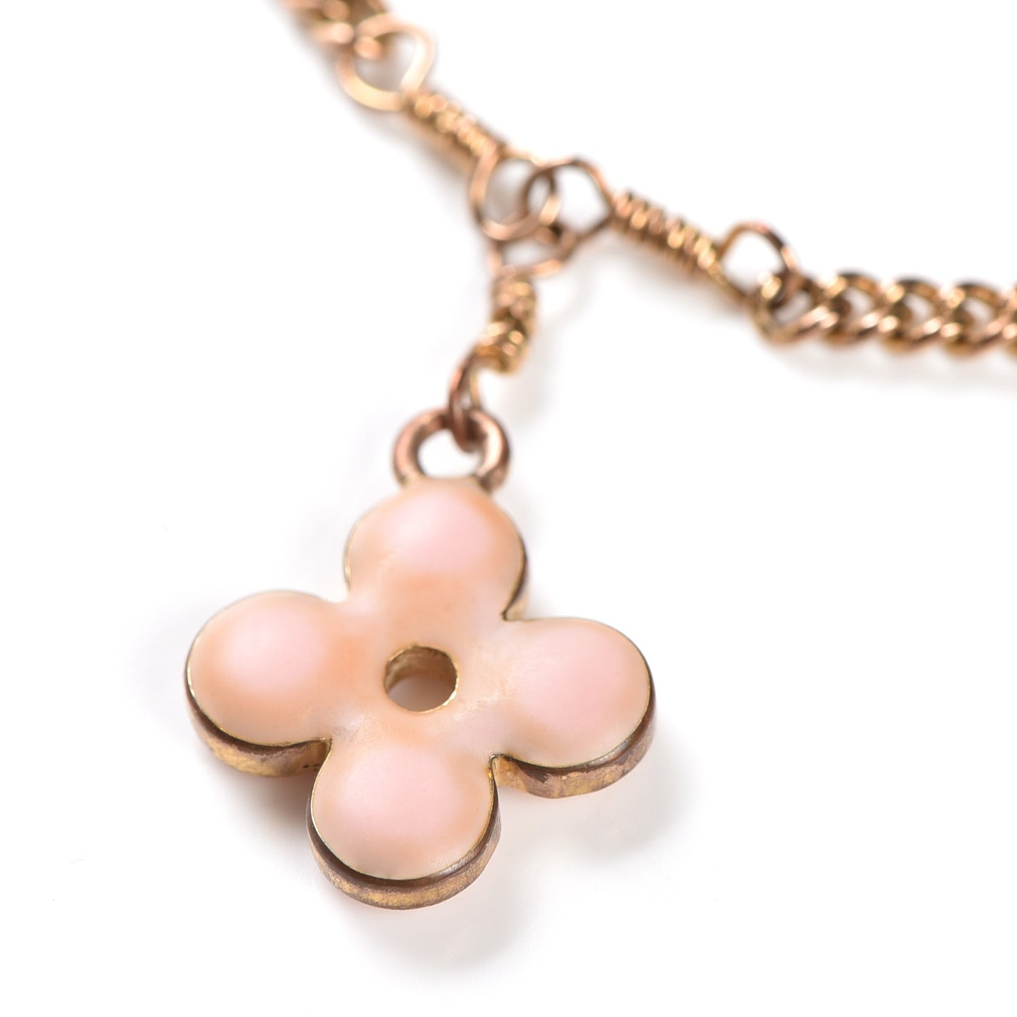 Sweet Monogram Charm Bracelet Gold Pink