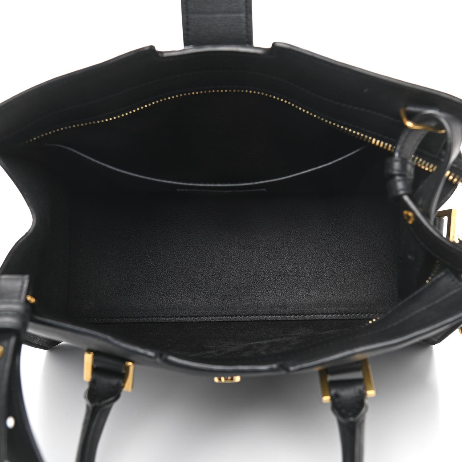 Saint Laurent Calfskin Monogram Baby Downtown Cabas Black 5 of 10