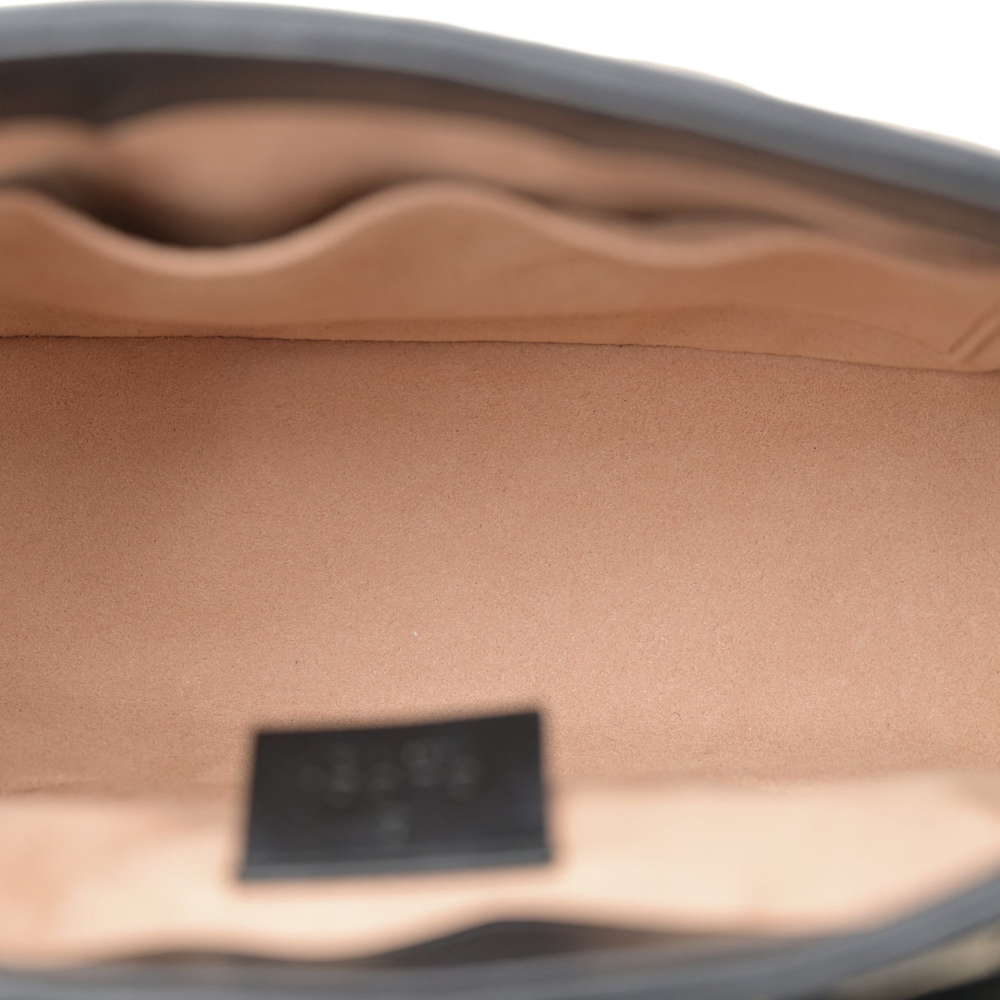 Monogram Azalea Calfskin Matelasse Diagonal Mini GG Marmont Top Handle Shoulder Bag Beige Ebony Black