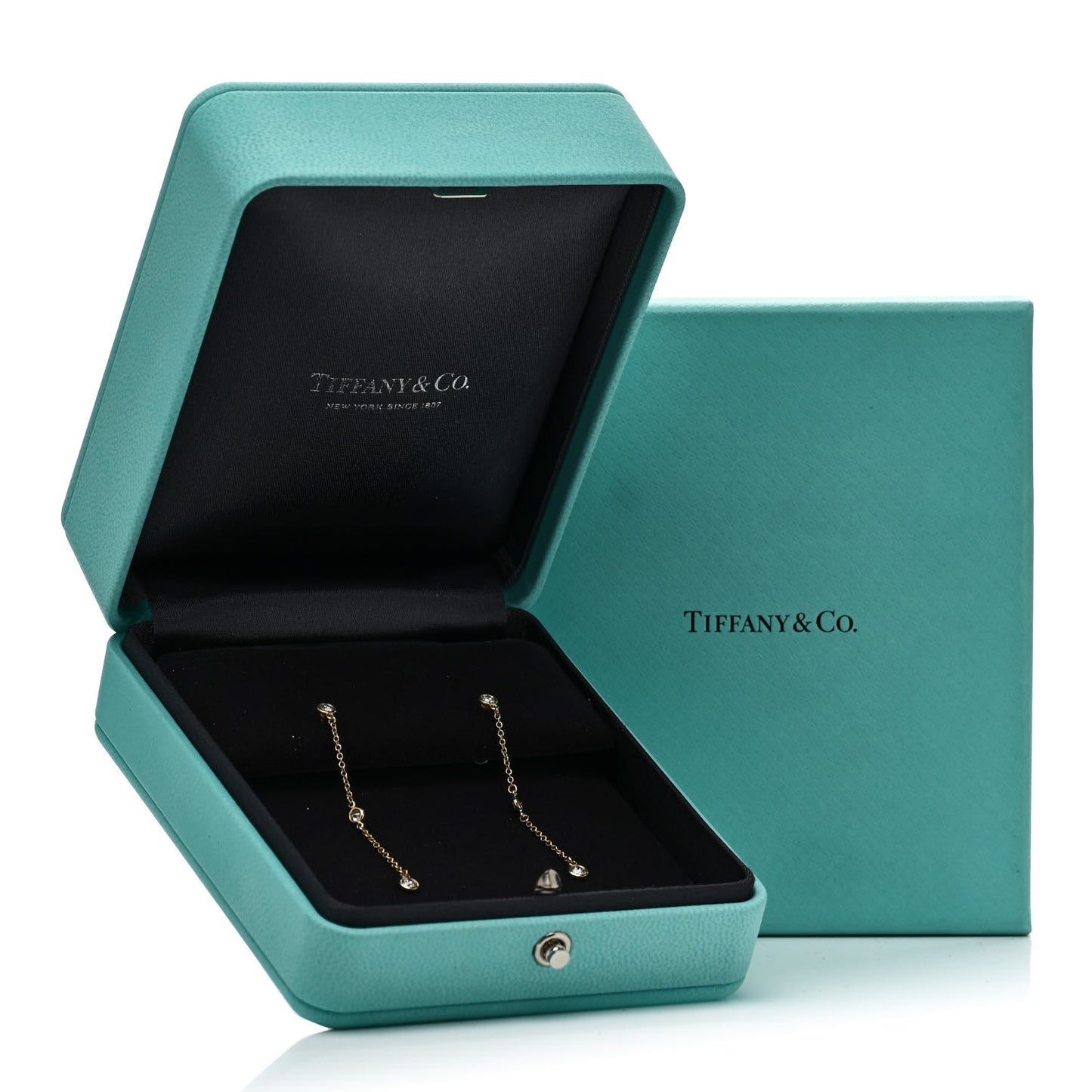 18K Yellow Gold Diamond .30ctw Elsa Peretti Diamonds by the Yard Drop Earrings