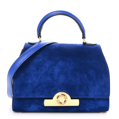 Moynat Suede Rejane BB Blue 1 of 9