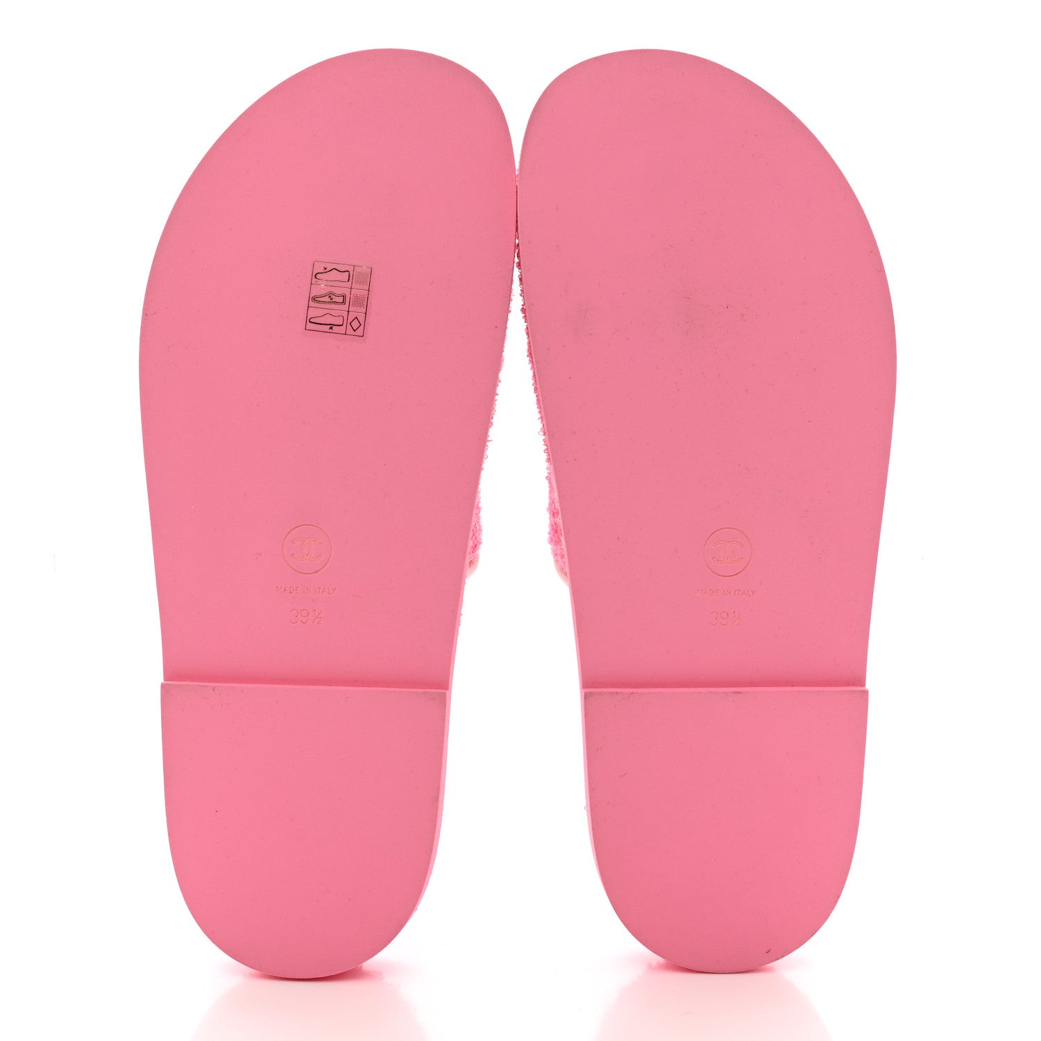 Chanel Fabric Lambskin Stitched Resin CC Mules 39.5 Pink Light Pink 5 of 8