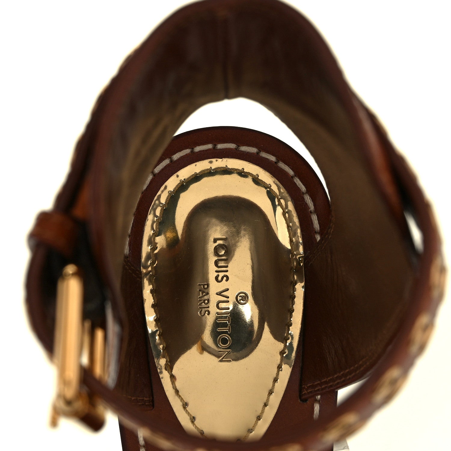 Louis Vuitton Calfskin Monogram Passenger Sandals 37 Cognac 13 of 14