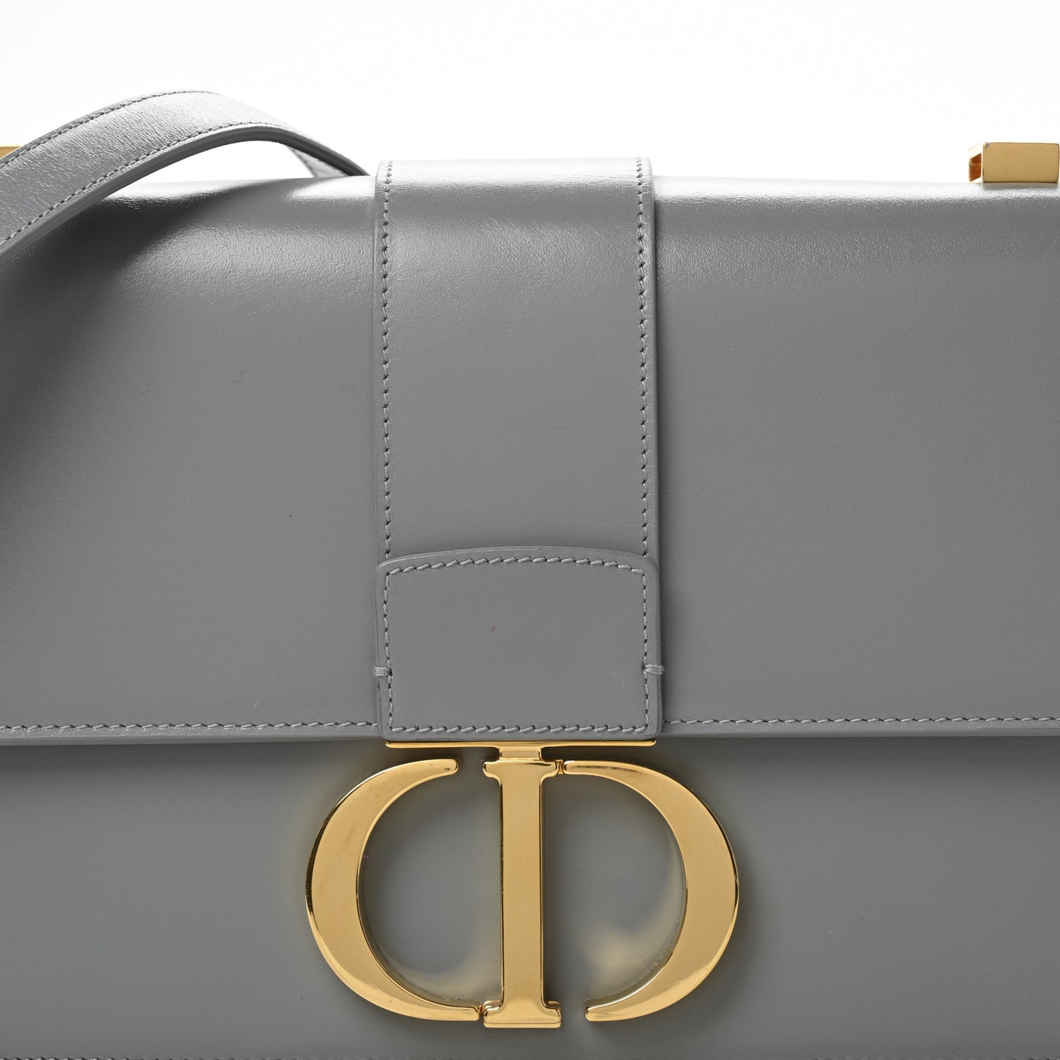 Christian Dior Smooth Calfskin 30 Montaigne Flap Bag Gray 8 of 10