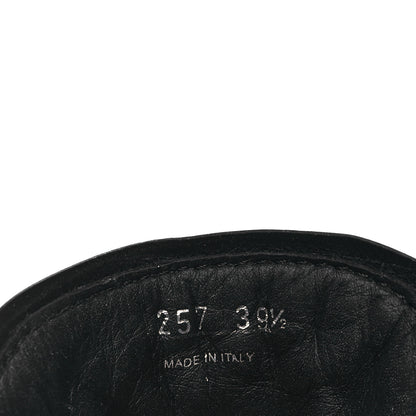 Prada Spazzolato Rois Re-Nylon Metal Triangle Logo Monolith Pouch Pocket 55mm Tall Combat Boots 39.5 Black 8 of 8