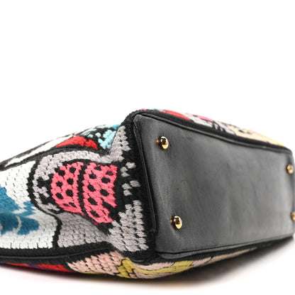 Chanel Needlepoint Precious Symbols Shoulder Bag Black 9 of 10
