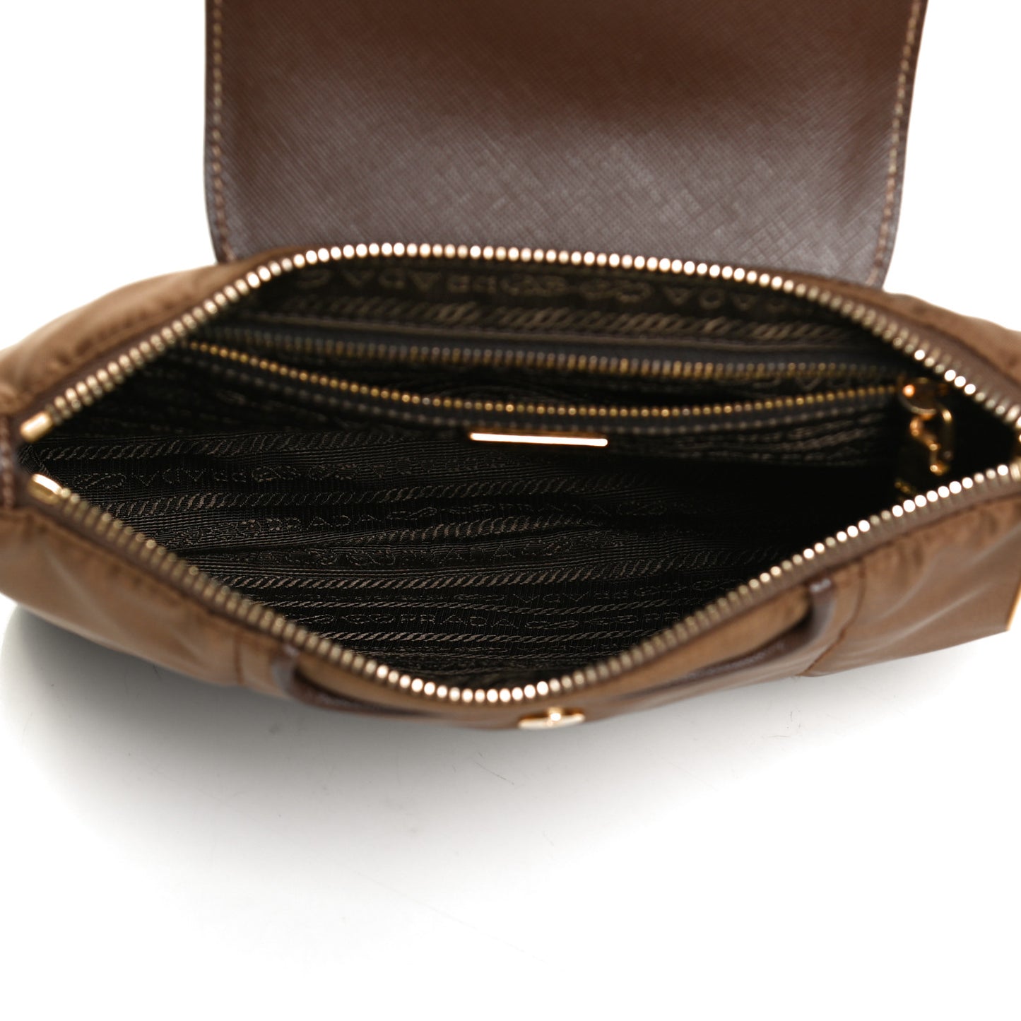 Nylon Vela Saffiano Flat Flap Messenger Bag Corinto