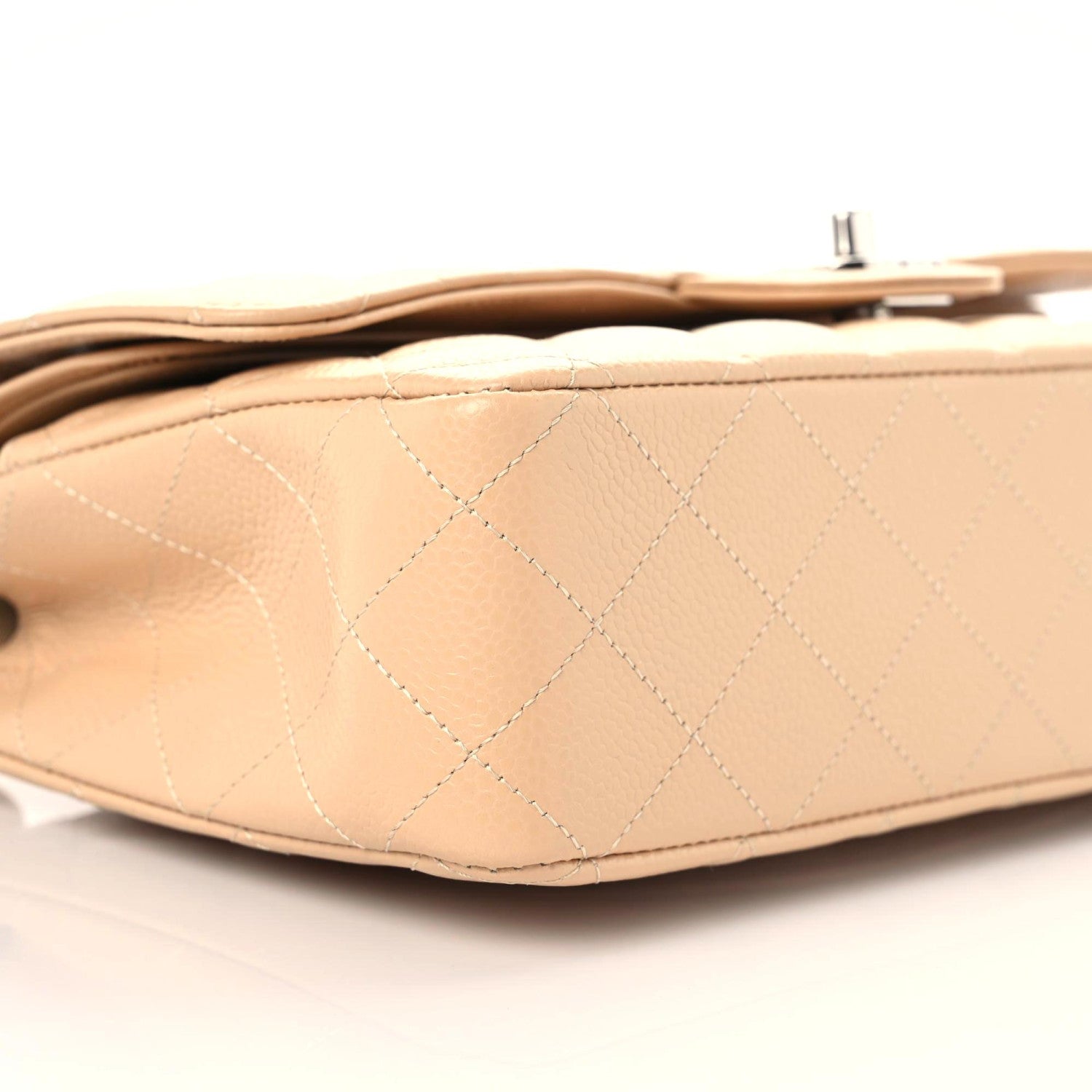 Chanel Caviar Quilted Medium Double Flap Beige 5 of 11