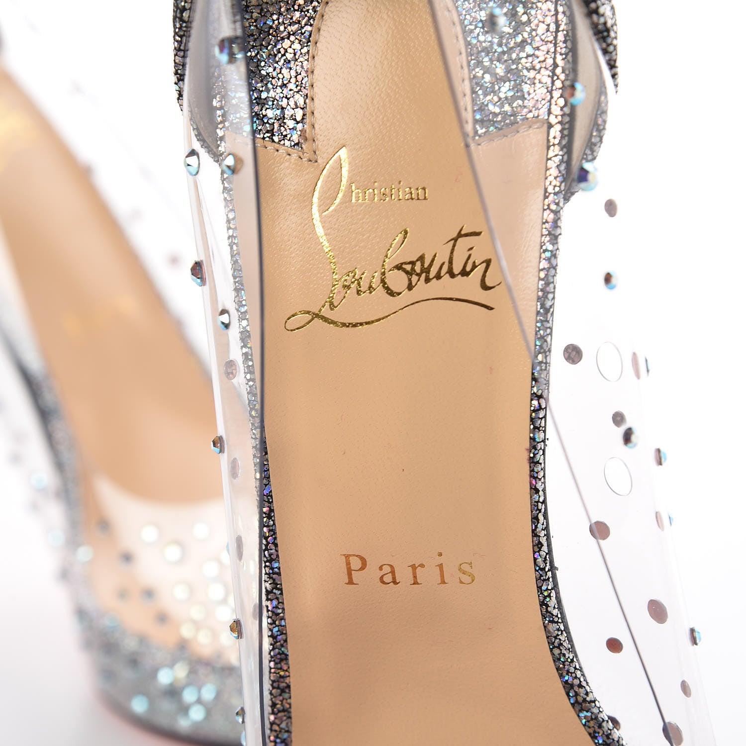 Christian Louboutin PVC Very Strass 120 Pumps 39 Version Silver 6 of 8