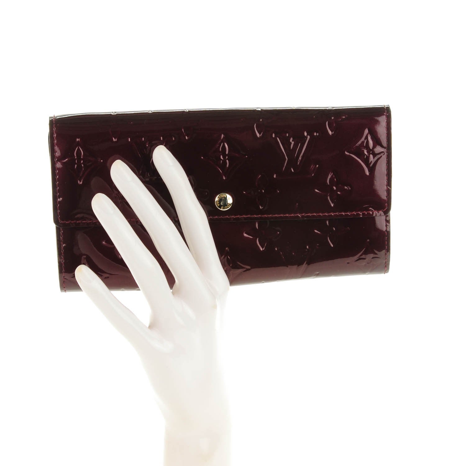 Louis Vuitton Vernis Sarah Wallet Rouge Fauviste 2 of 7
