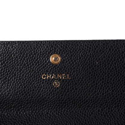 Chanel Caviar Quilted Large Gusset Flap Wallet Black 4 of 16
