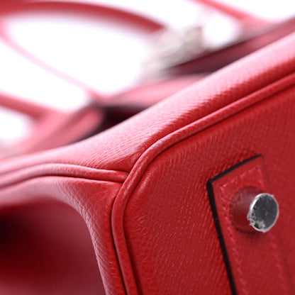 Hermes Epsom Horseshoe Birkin 30 Rouge Casaque Gris Mouette 33 of 36