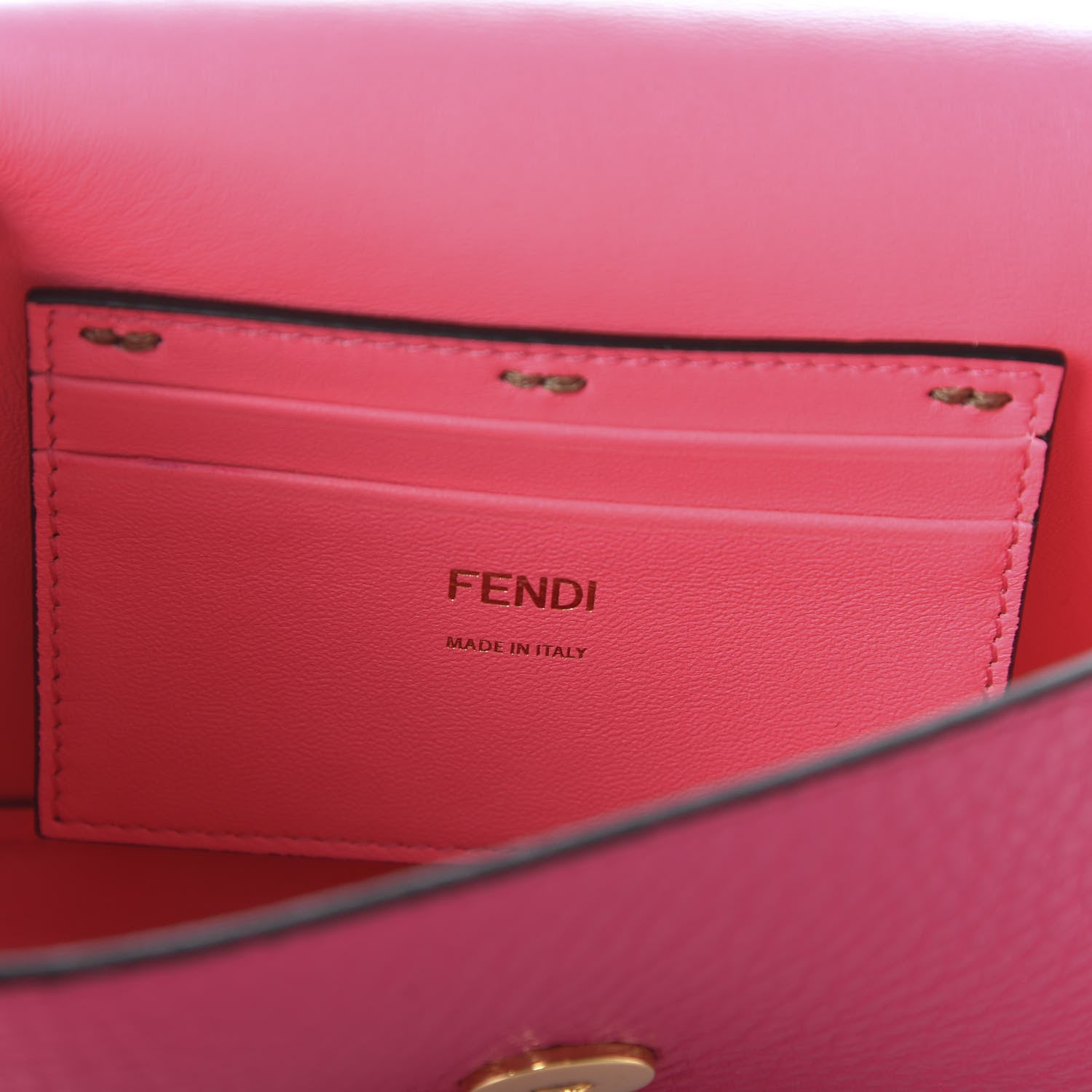 Fendi Cuoio Romano Mini Baguette Fuxia 7 of 8