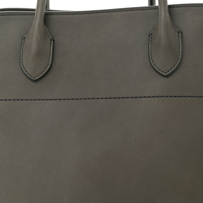 The Row Polished Saddle Calfskin Soft Margaux 15 Koala Grey 7 of 9