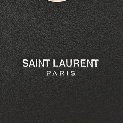 Saint Laurent Calfskin Fringe Small Monogram Satchel Black 6 of 9