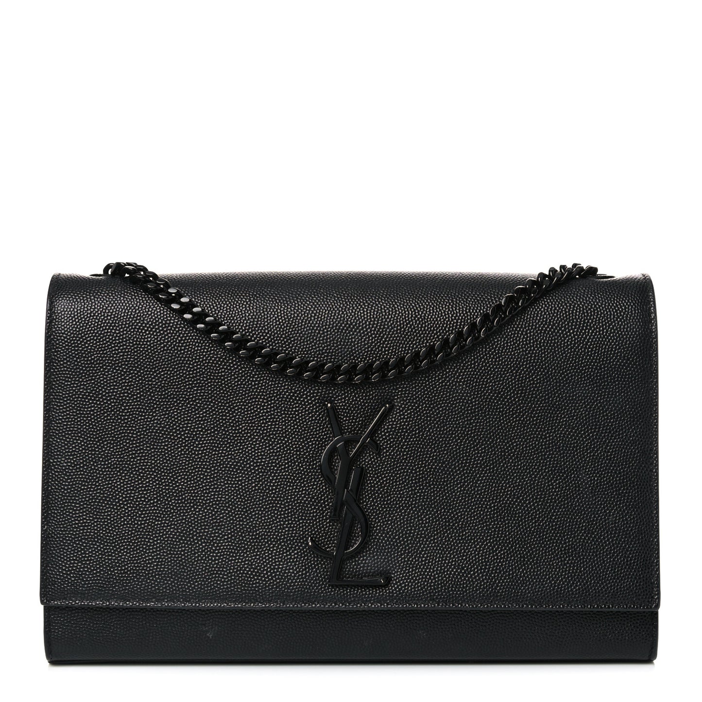 Grain De Poudre Medium Classic Monogram Kate Satchel Black