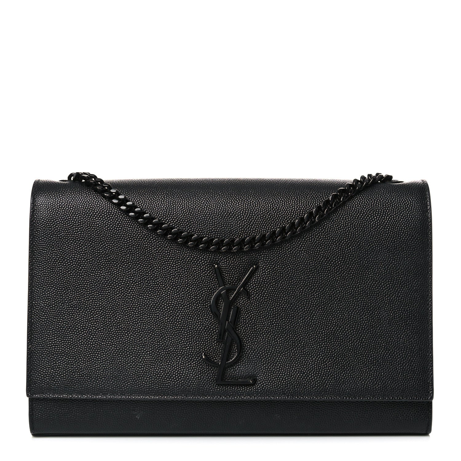Saint Laurent Grain De Poudre Medium Classic Monogram Kate Satchel Black 1 of 13