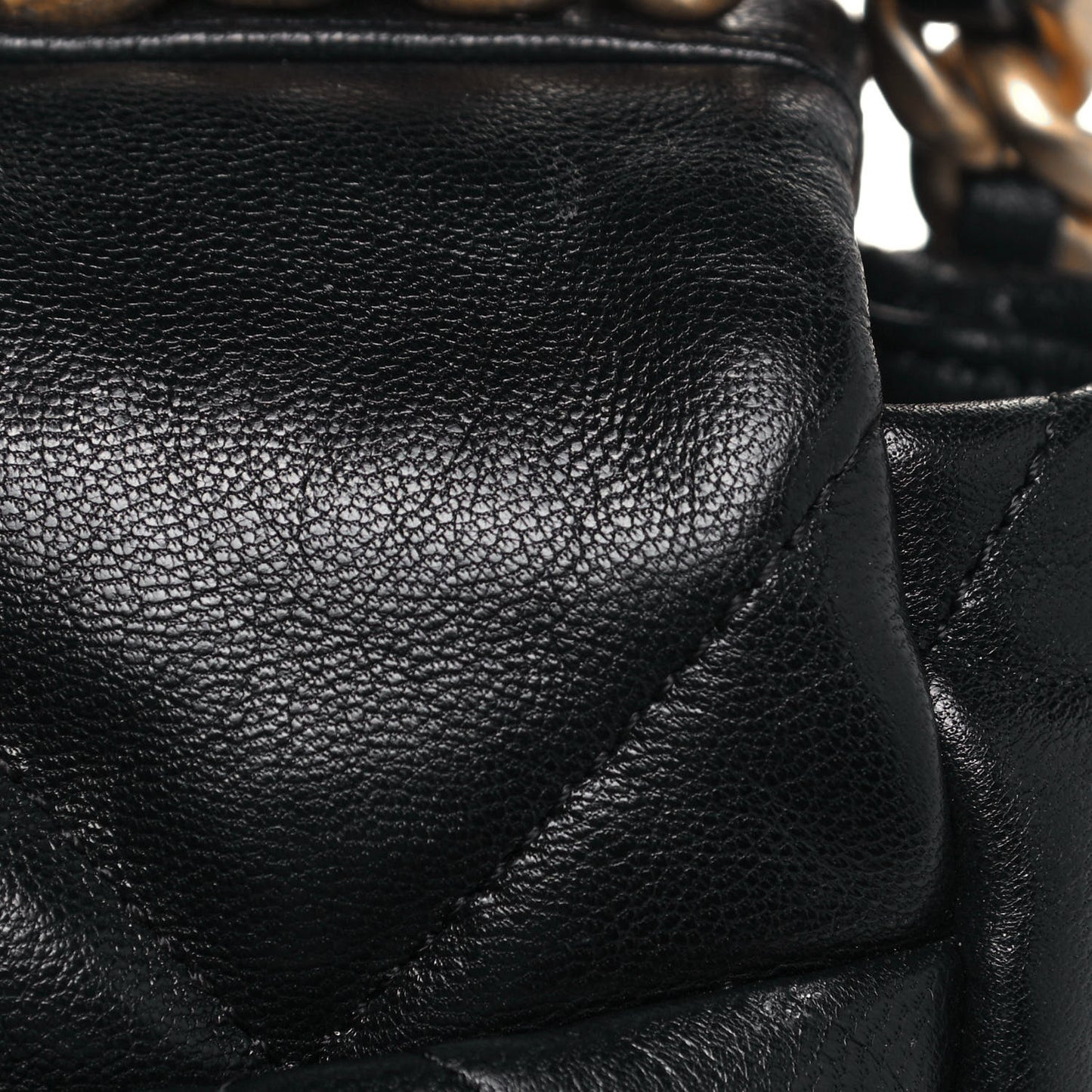 Goatskin Quilted Large Chanel 19 Flap Black