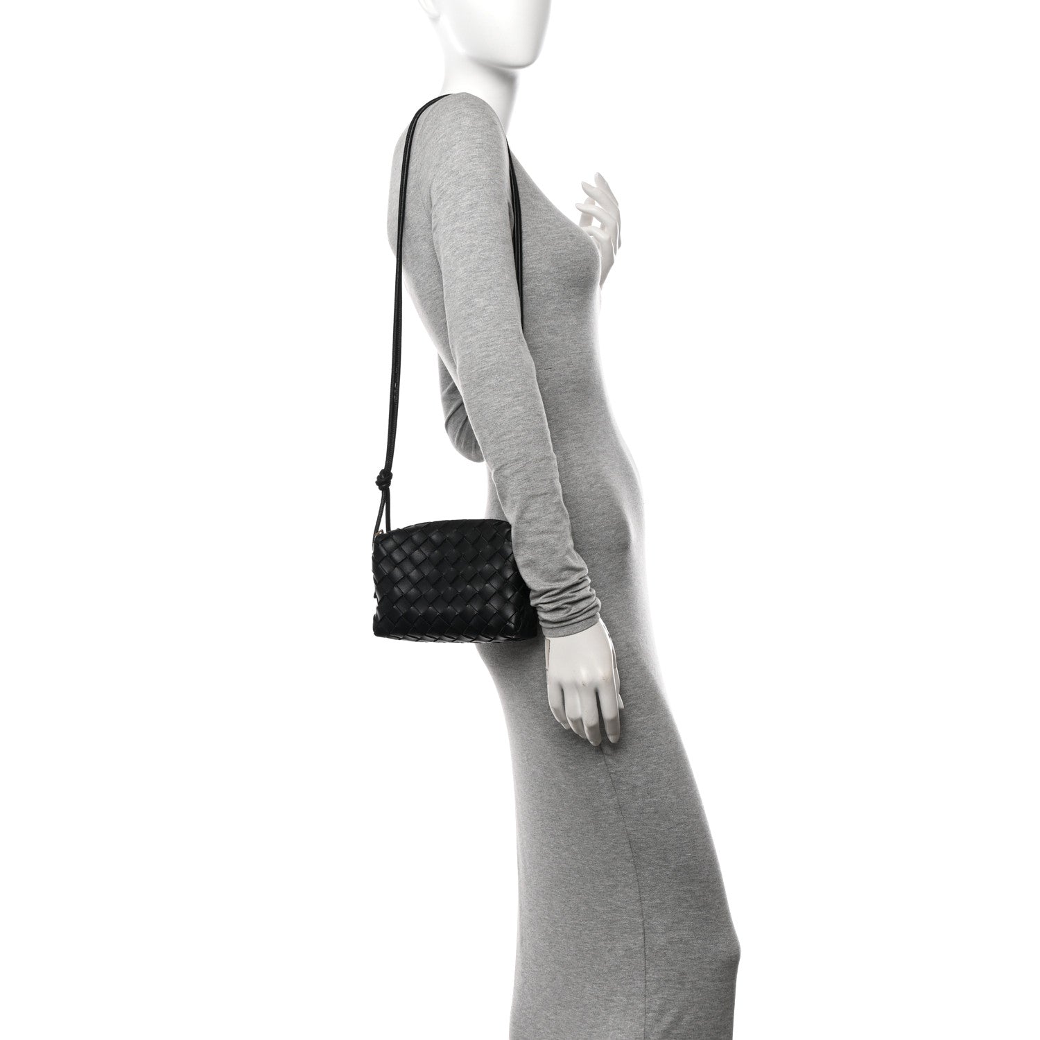 Bottega Veneta Nappa Intrecciato Mini Loop Camera Bag Black 2 of 9