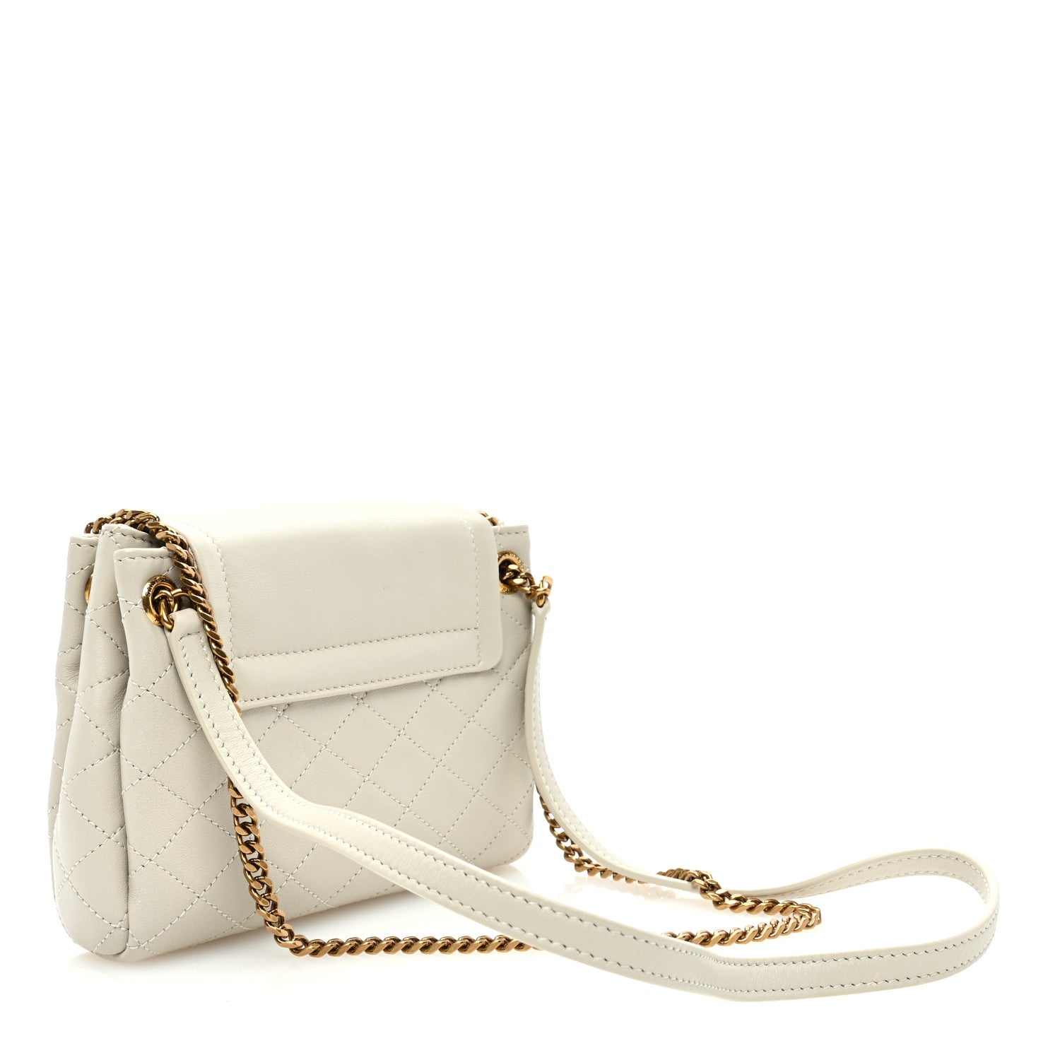Saint Laurent Lambskin Quilted Monogram Mini Nolita Blanc Vintage 2 of 9