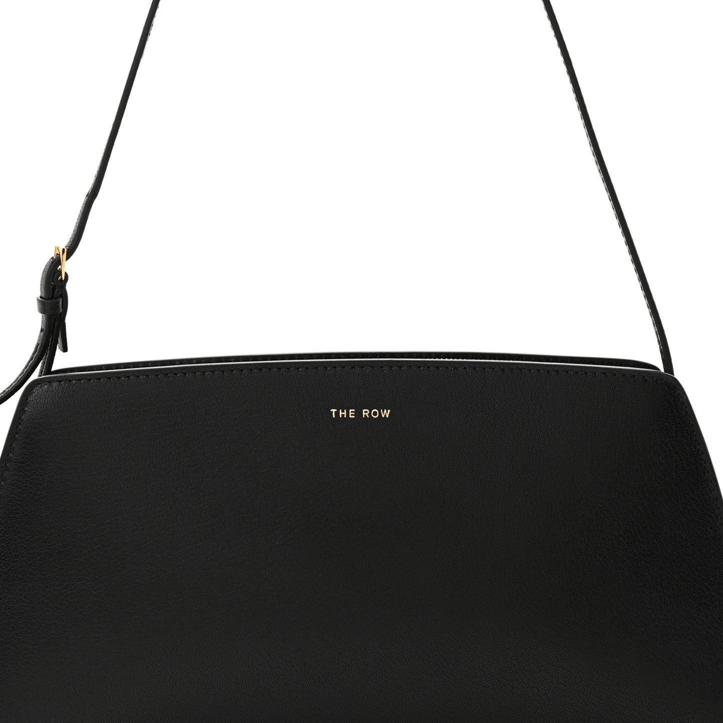 Saddle Calfskin Dalia Baguette Shoulder Bag Black