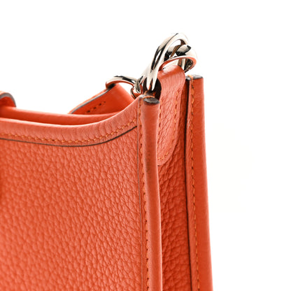 Hermes Taurillon Clemence Amazone Evelyne TPM Orange Craie 13 of 14