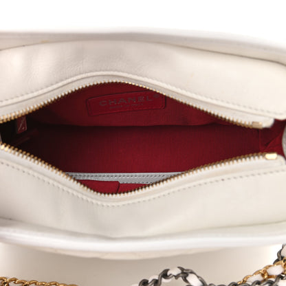 Chanel Aged Calfskin Quilted Small Gabrielle Hobo White 5 of 13