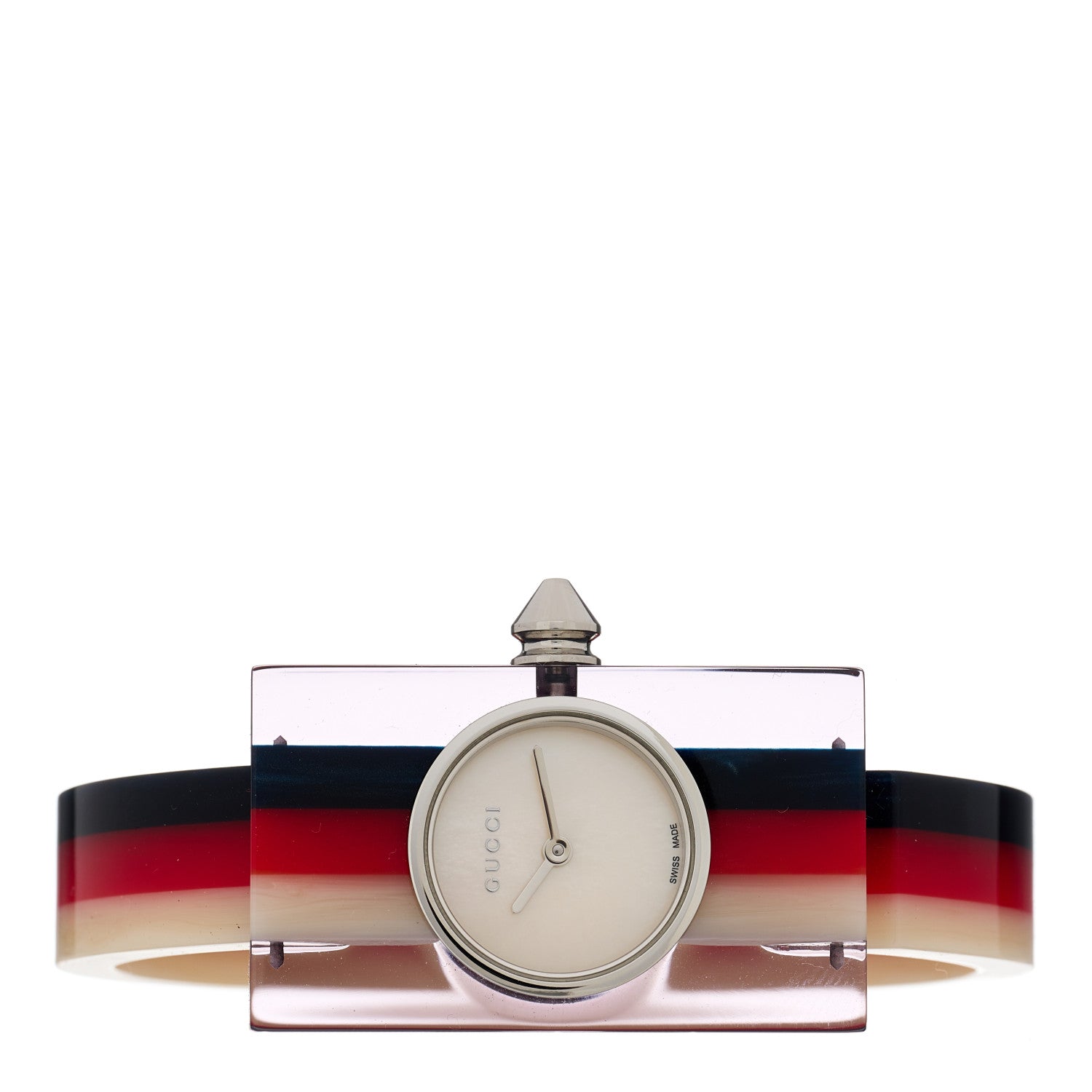 Gucci Stainless Steel Plexiglass Mother of Pearl 24mm Quartz Watch 2 of 5