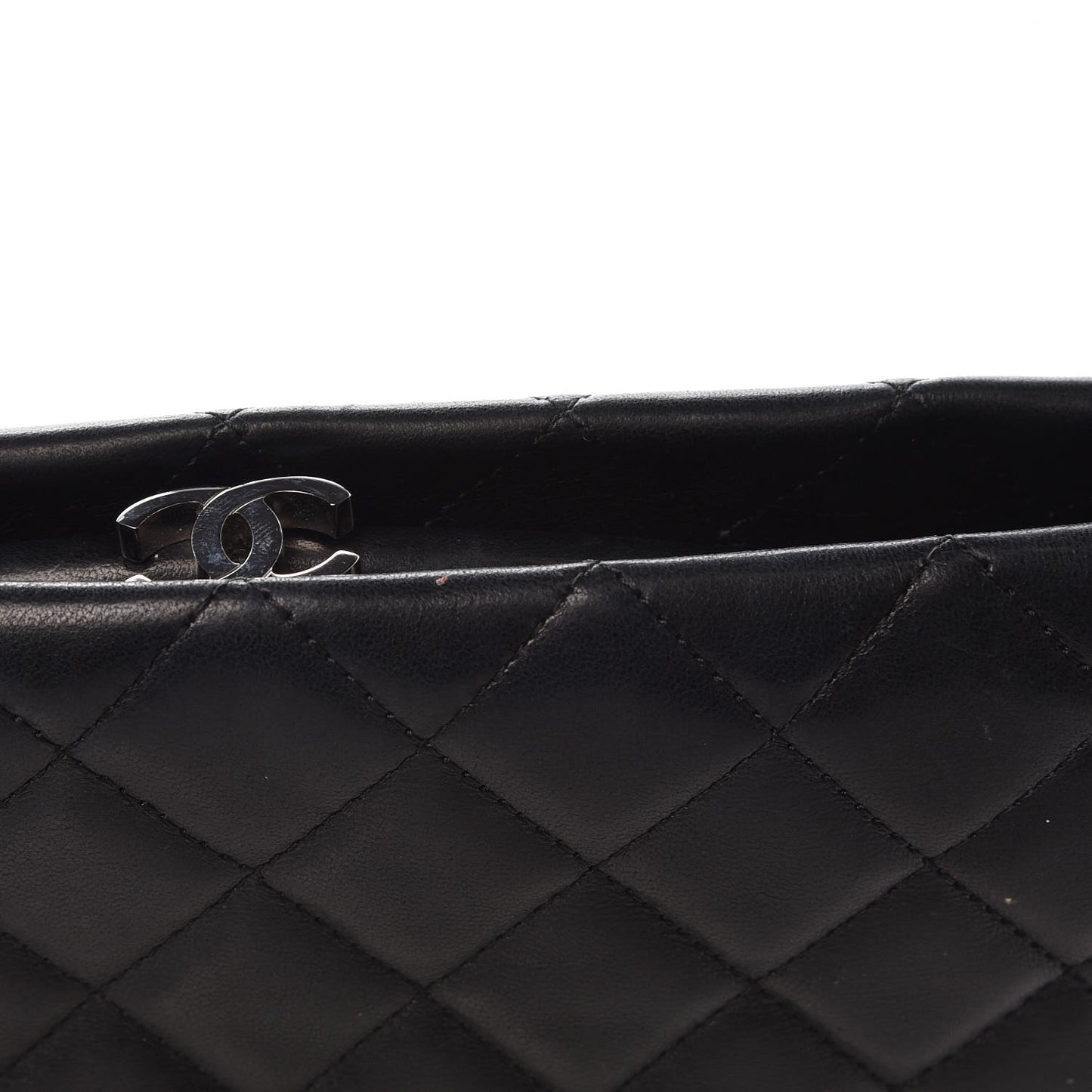 Lambskin Quilted Clutch Black