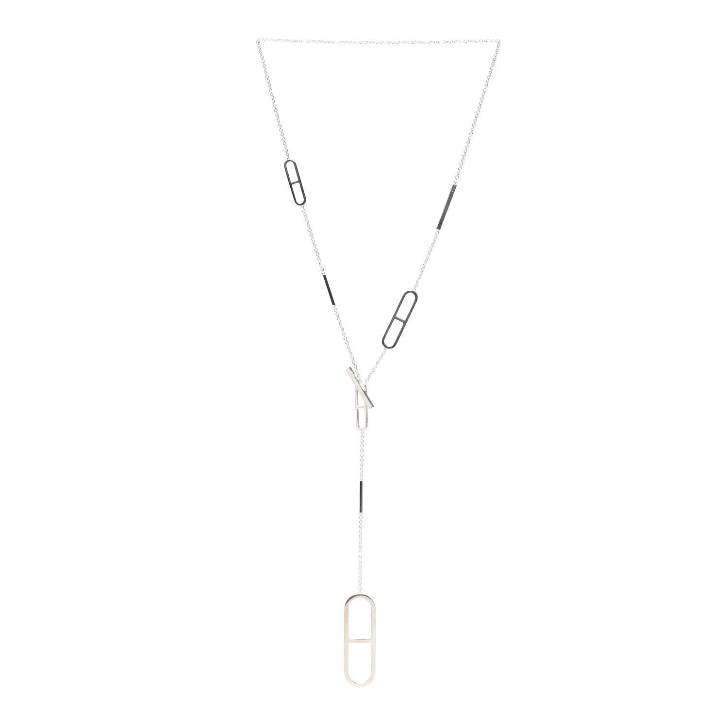 Hermes Sterling Silver Ever Chaine d'Ancre Long Lariat Necklace 2 of 4