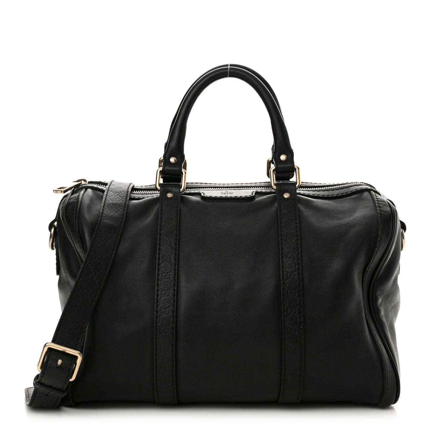Calfskin Microguccissima Trim Medium Boston Black