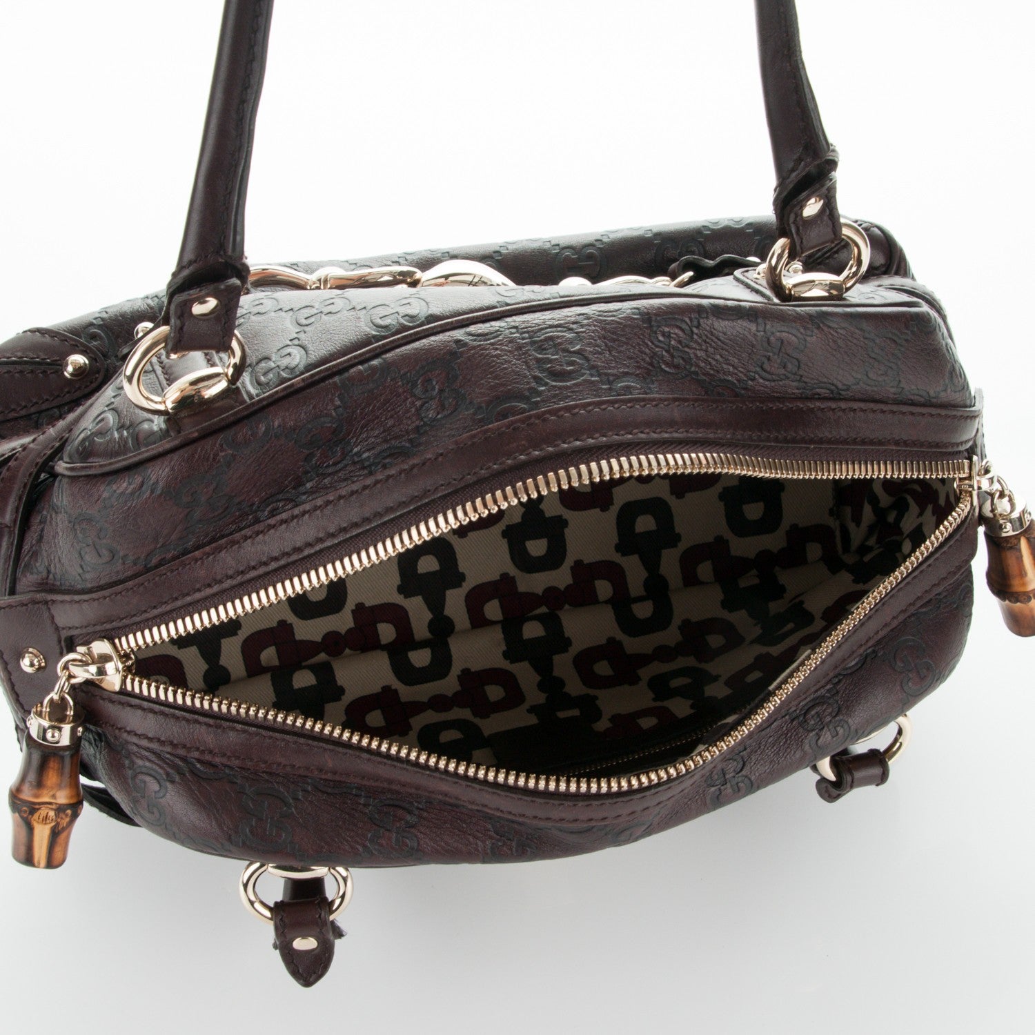 Gucci Guccissima Medium Wave Boston Dark Brown 5 of 9