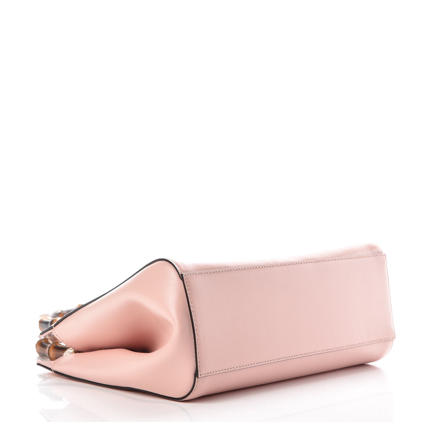 Nappa Bamboo Small Nymphaea Top Handle Bag Perfect Pink