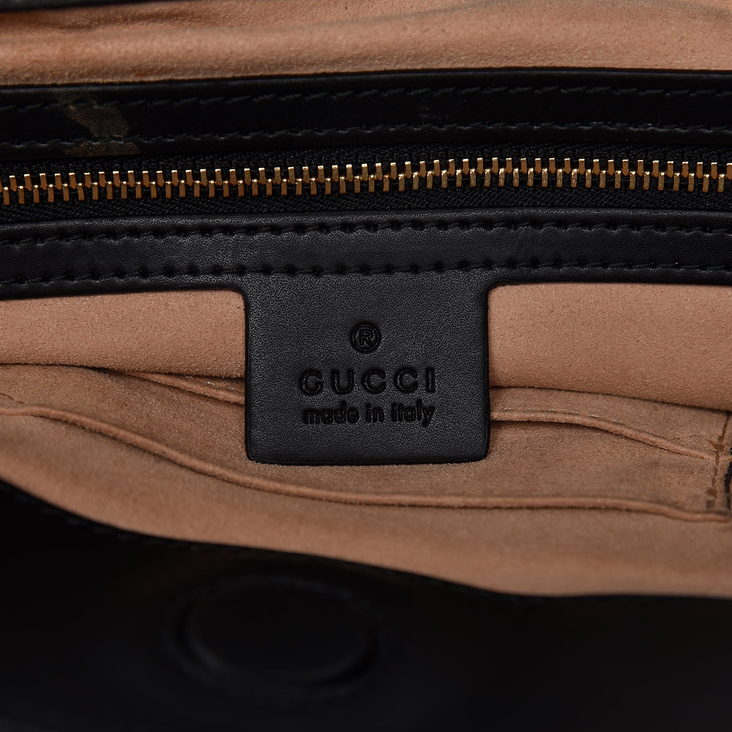 Gucci Soft GG Supreme Monogram Bees Small Crossbody Tote Beige Oro Black 6 of 14