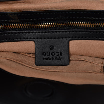 Gucci Soft GG Supreme Monogram Bees Small Crossbody Tote Beige Oro Black 6 of 14