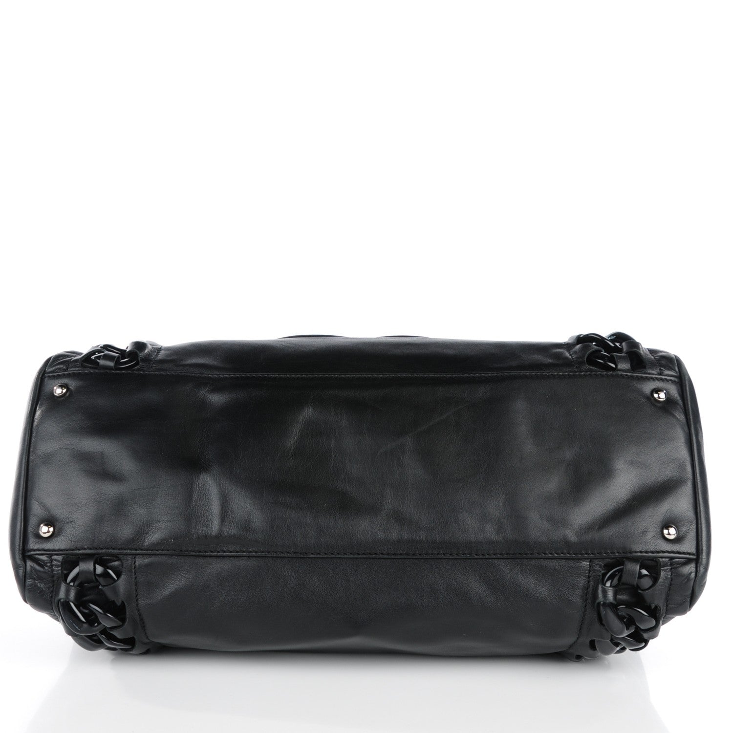 Chanel Calfskin Modern Chain Rhodoid East West Tote Black 5 of 9