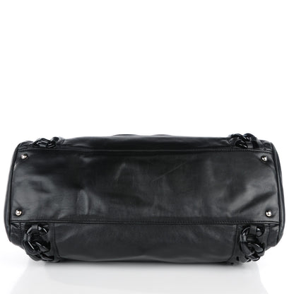 Chanel Calfskin Modern Chain Rhodoid East West Tote Black 5 of 9