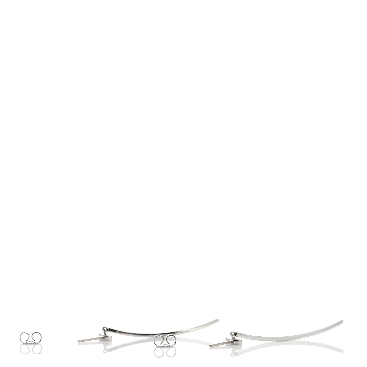 Tiffany Sterling Silver T Wire Bar Earrings 3 of 5