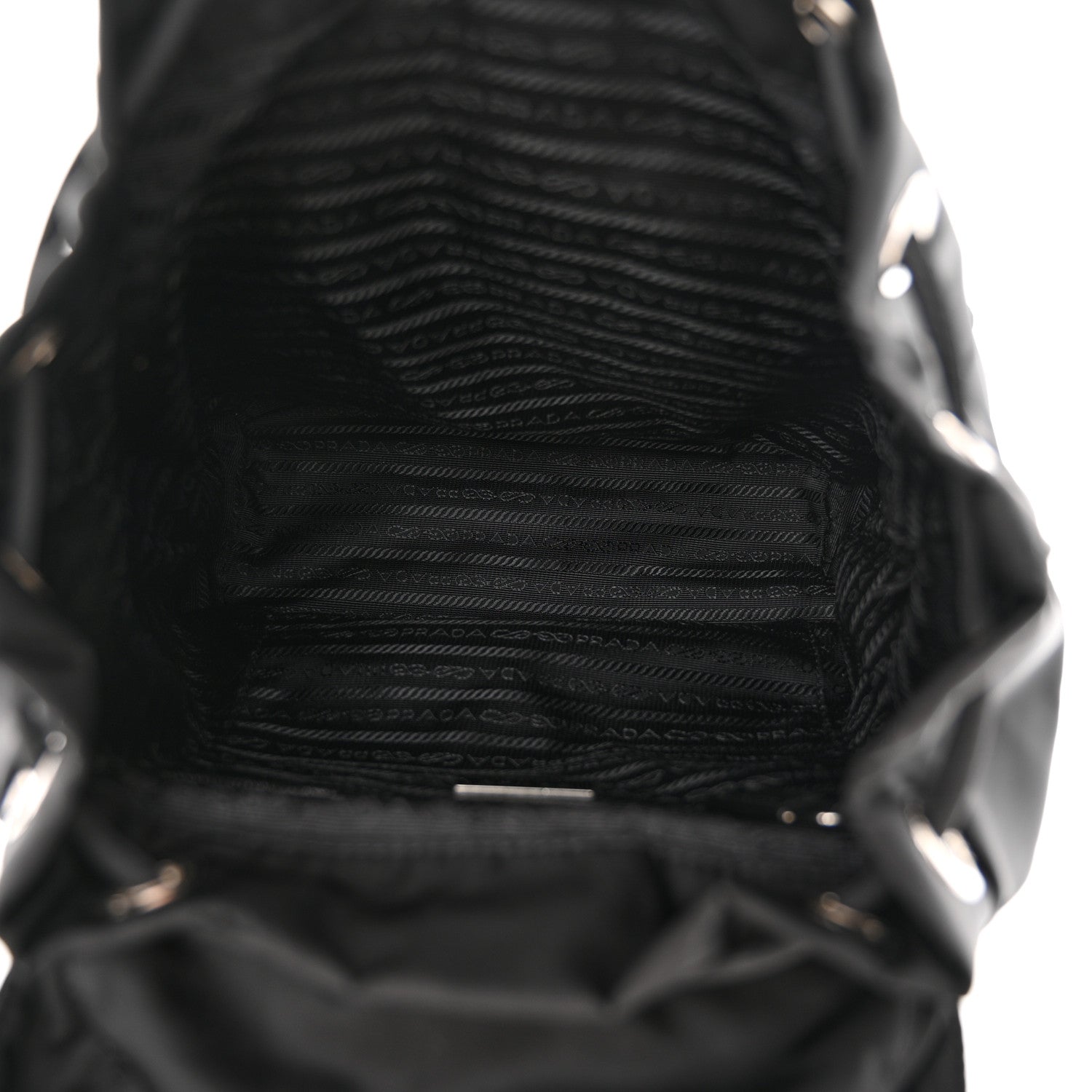 Prada Tessuto Nylon Saffiano Vela Backpack Black 5 of 9