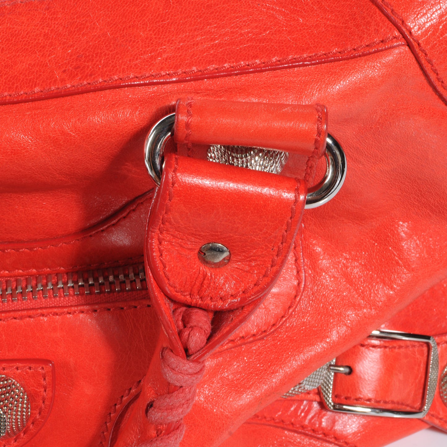 Agneau Giant 21 Silver Hardware Work Vermillion