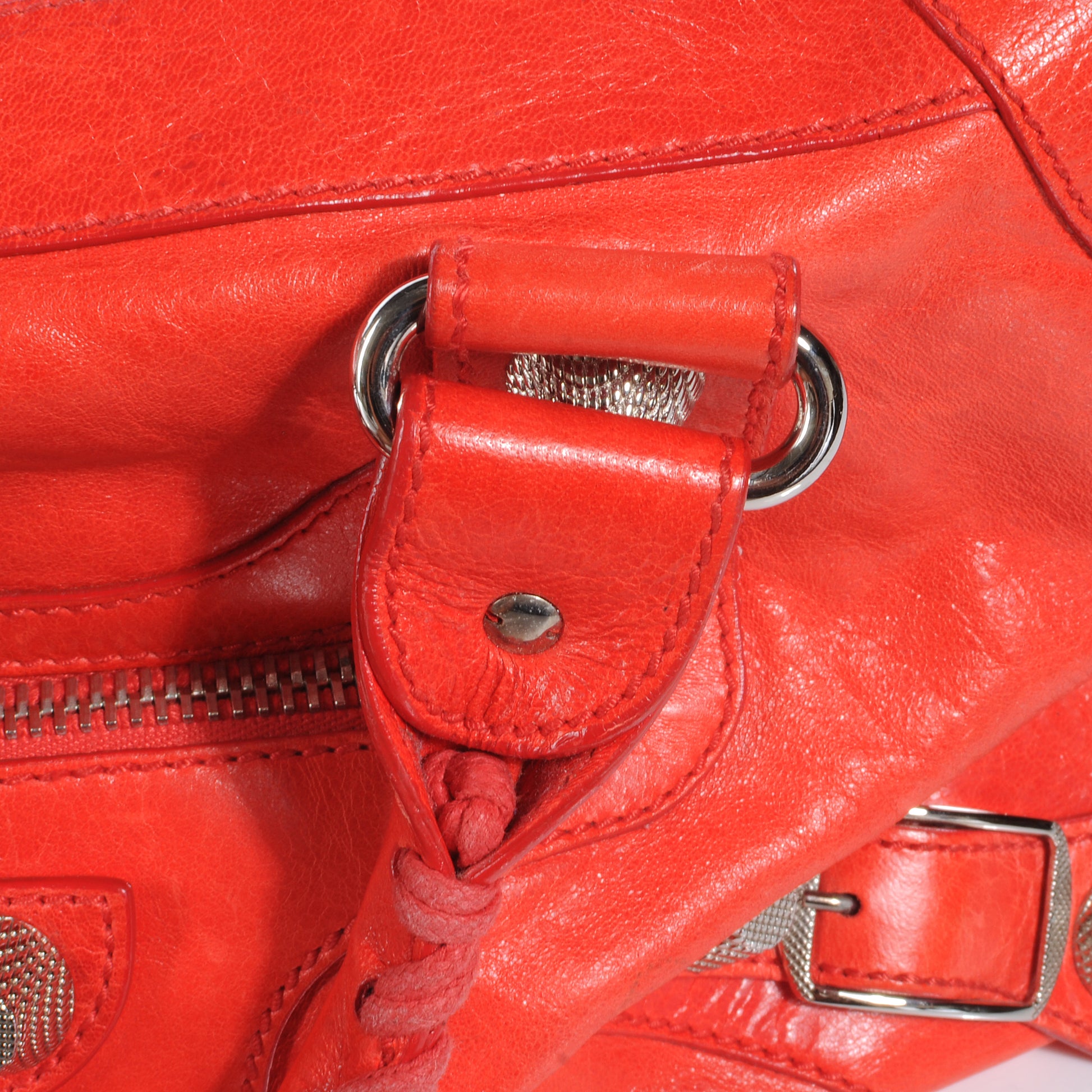 Balenciaga Agneau Giant 21 Silver Hardware Work Vermillion 5 of 9