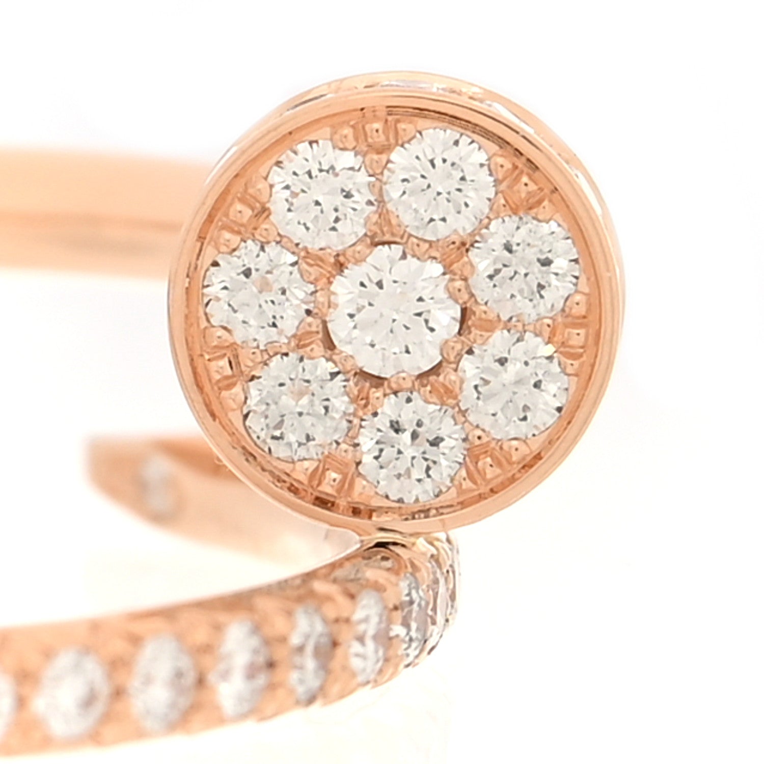 Cartier 18K Pink Gold Diamond Juste Un Clou Paved Ring 59 8.75 5 of 6