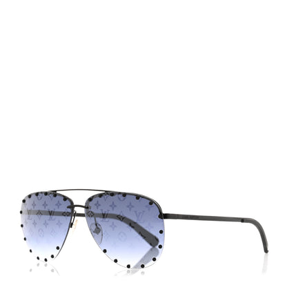 Louis Vuitton Monogram The Party Aviator Sunglasses Z0971U Black 1 of 9