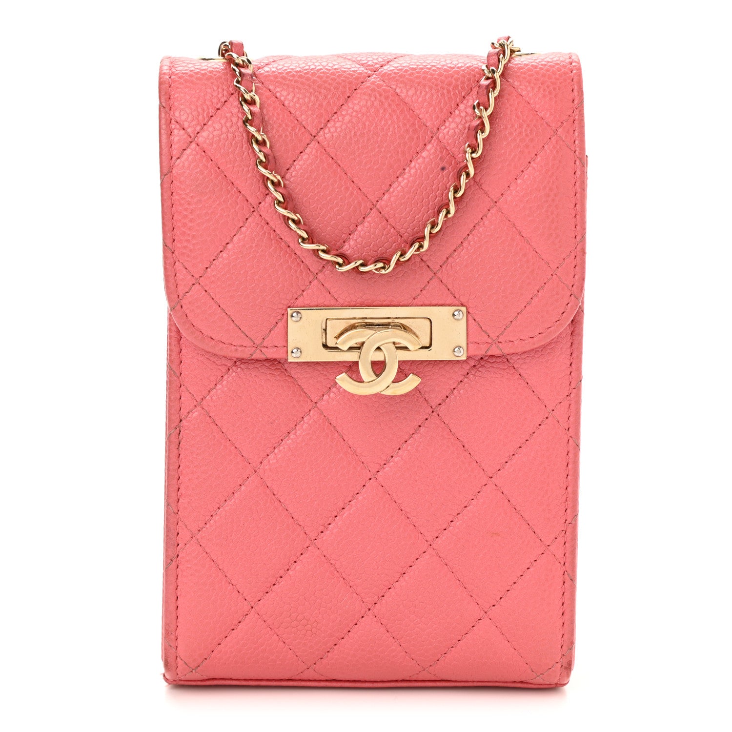 Chanel Caviar Quilted Golden Class Phone Holder Pink 1 of 12