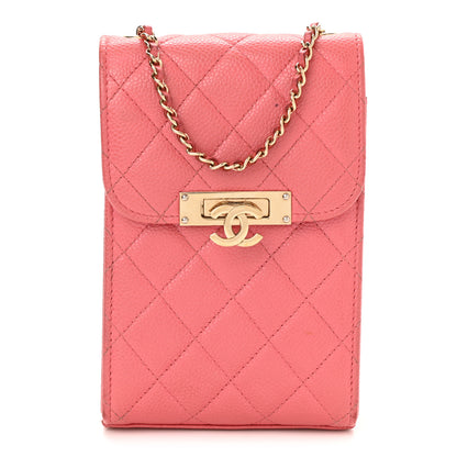 Chanel Caviar Quilted Golden Class Phone Holder Pink 1 of 12