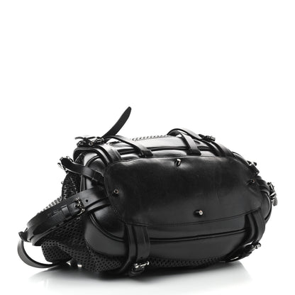 Burberry Perforated Calfskin Belted Bag Black 4 of 11