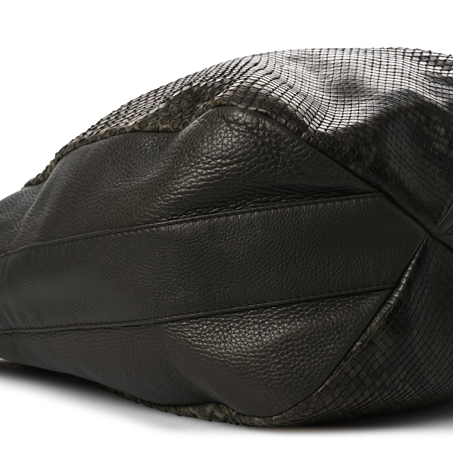 Snakeskin Greenwich Shoulder Bag Green