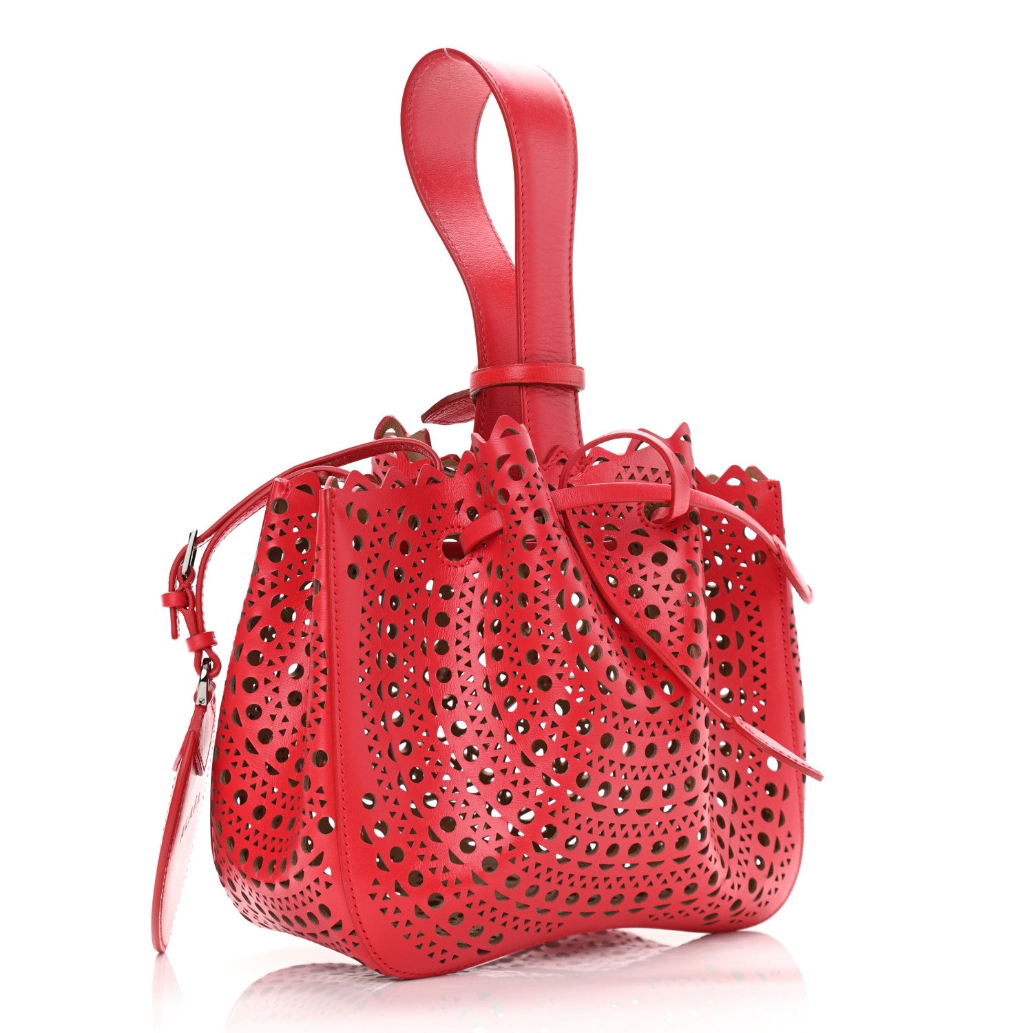 Alaia Calfskin Vienne Rose-Marie 19 Bag Red 3 of 9